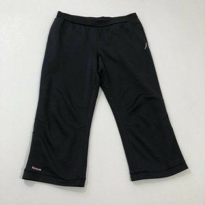 Reebok Leggings Women's 33 Black Brest Cancer Athletic Fitness Pants Size 32X22